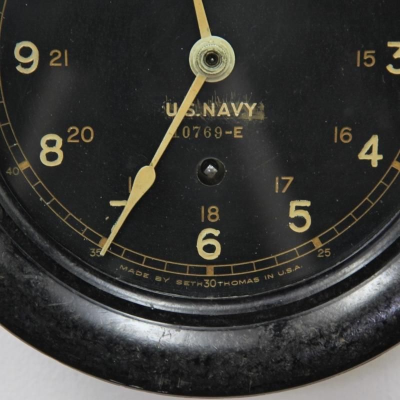 9186 アンティーク U.S.NAVY DECK CLOCK デッキクロック 米海軍使用