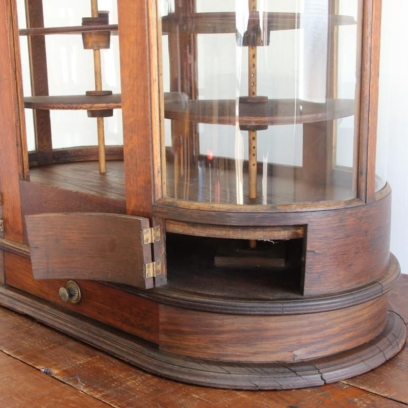 2400 アメリカ アンティーク 1900's 木製ガラスショーケース 2400 アメリカ アンティーク 1900's 木製ガラスショーケース