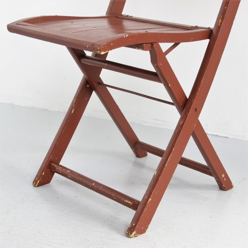 2790 アメリカ アンティーク 椅子 木製折りたたみ椅子 チェア 