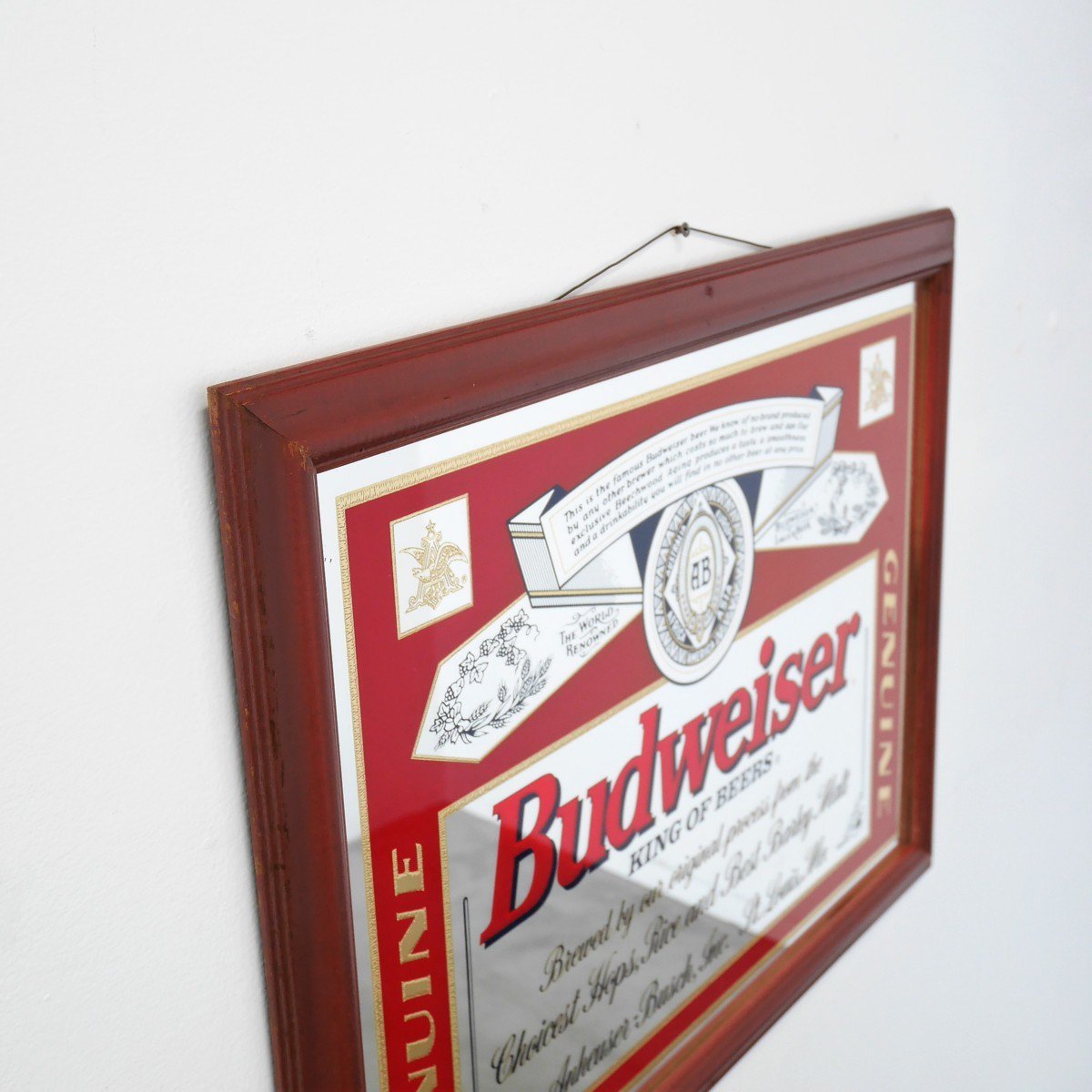 #3399 アメリカ ヴィンテージ パブミラー Budweiser バドワイザー 