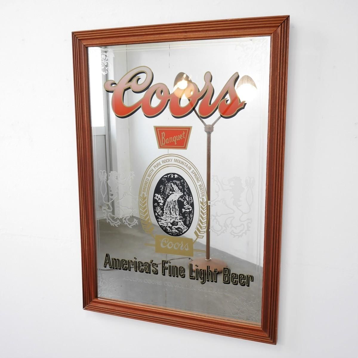パブミラー クアーズ Coors アンティークアメリカヴィンテージ鏡