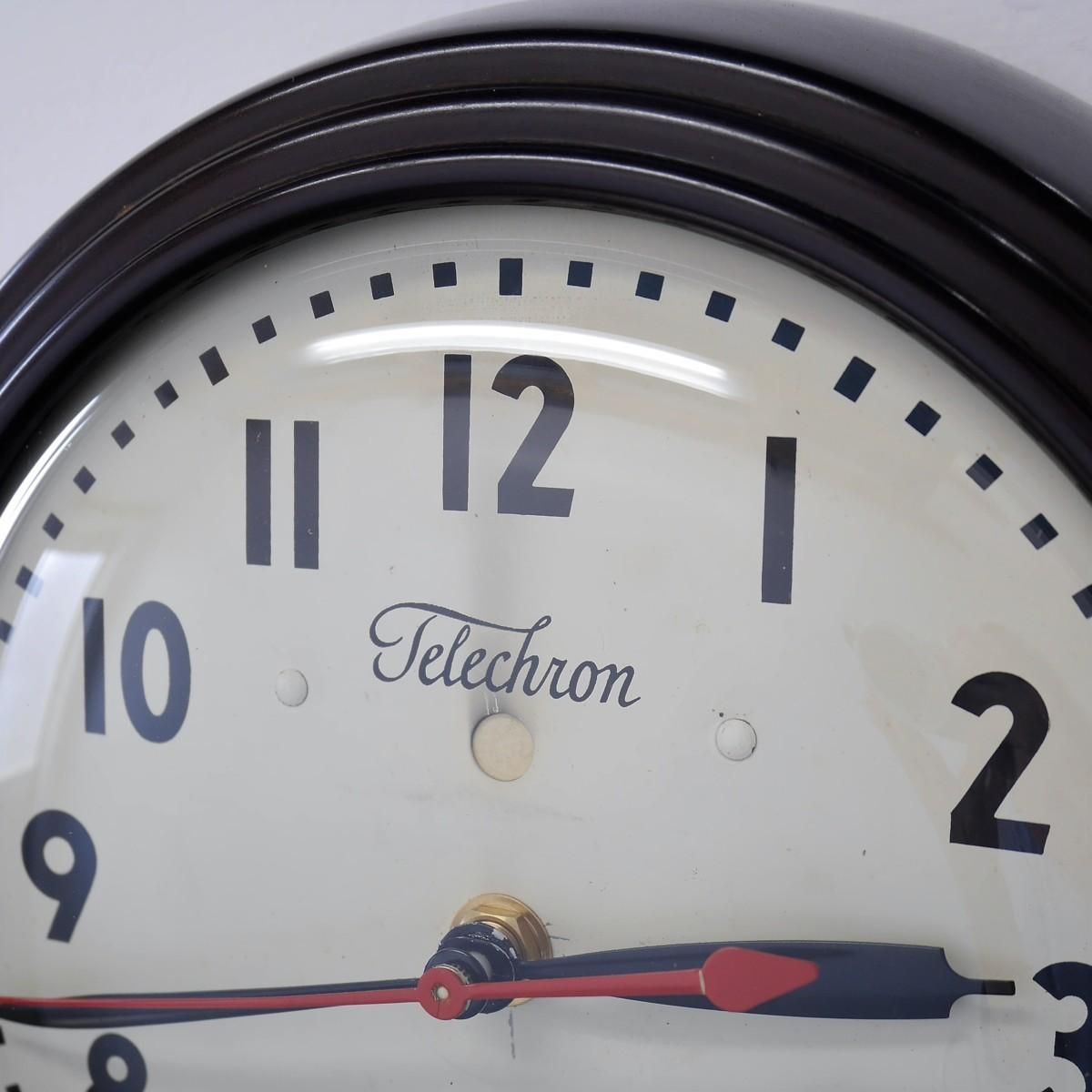 3887 1940s アメリカ【Telechron】テレクロン 壁掛け時計 - アメリカの