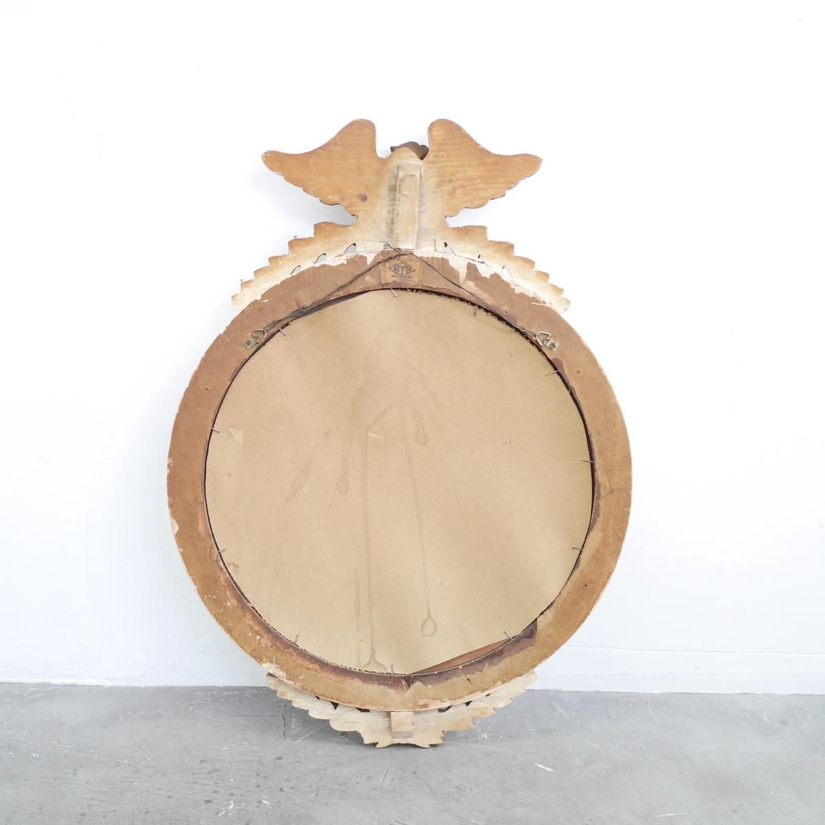 アメリカ ヴィンテージミラー 凸面鏡 NOYER イーグル 壁掛け