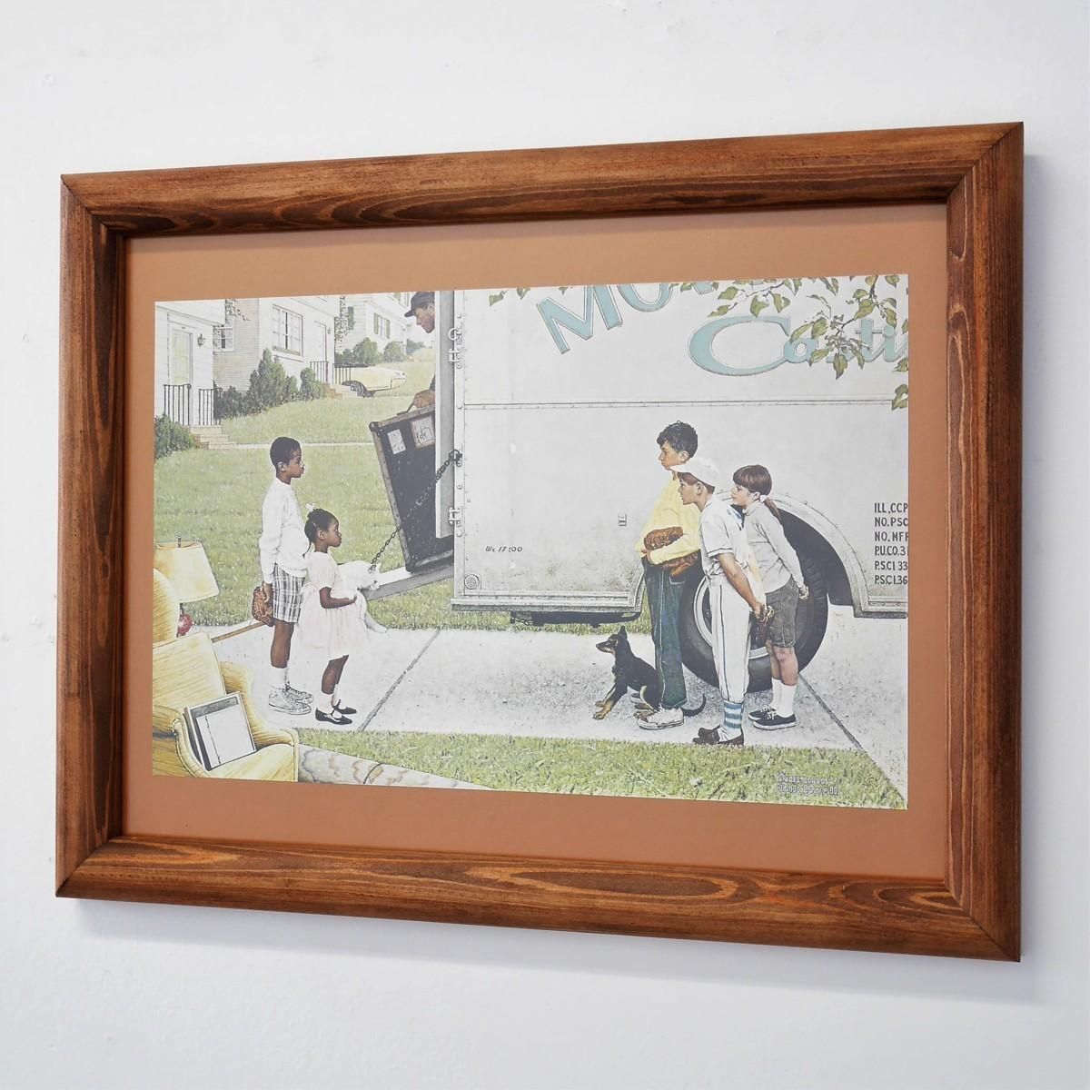 ノーマンロックウェル アートポスター 新品額装品 インテリア Waiting For the Vet (mini)（ノーマン ロックウェル） 額装品