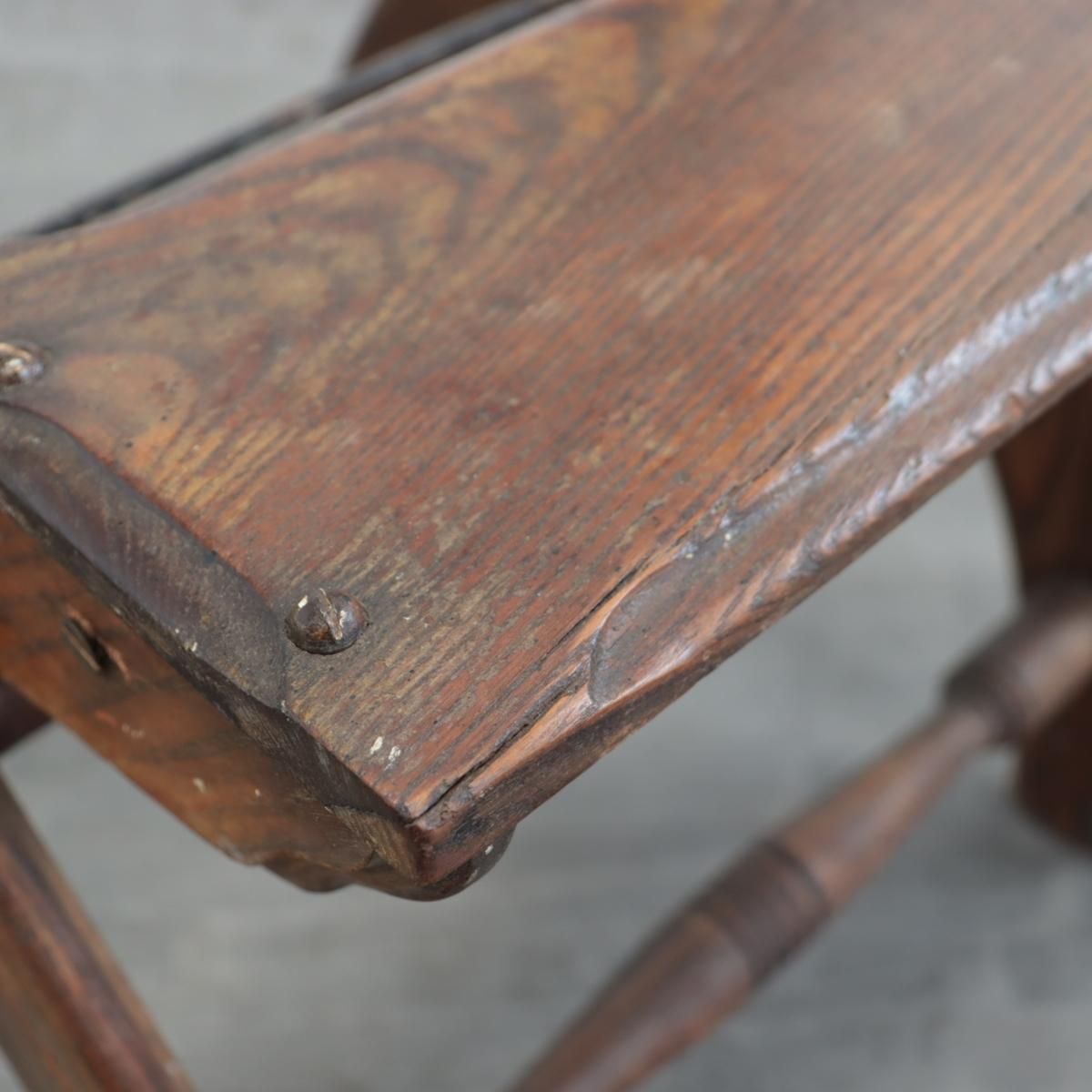 4078 アメリカ アンティーク 1920-30s 脚立 木製ラダー 店舗什器