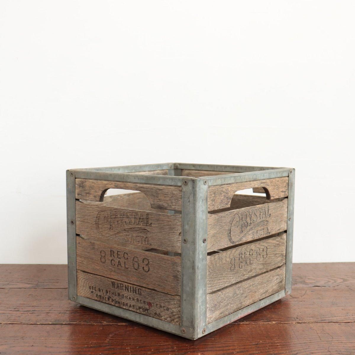 アメリカ ヴィンテージ 50～60s 木箱 金属枠 Wooden Box 60s ARMOUR