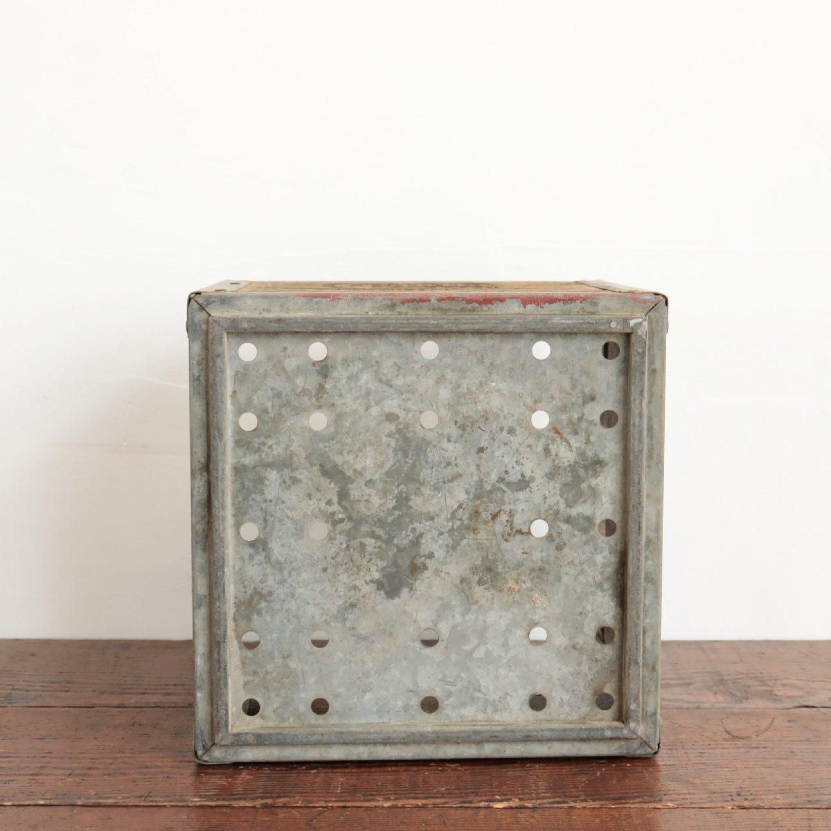 アメリカ　ヴィンテージ　50～60s 木箱　金属枠 Wooden Box アメリカ ヴィンテージ 50～60s 木箱 金属枠 Wooden Box アメリカ