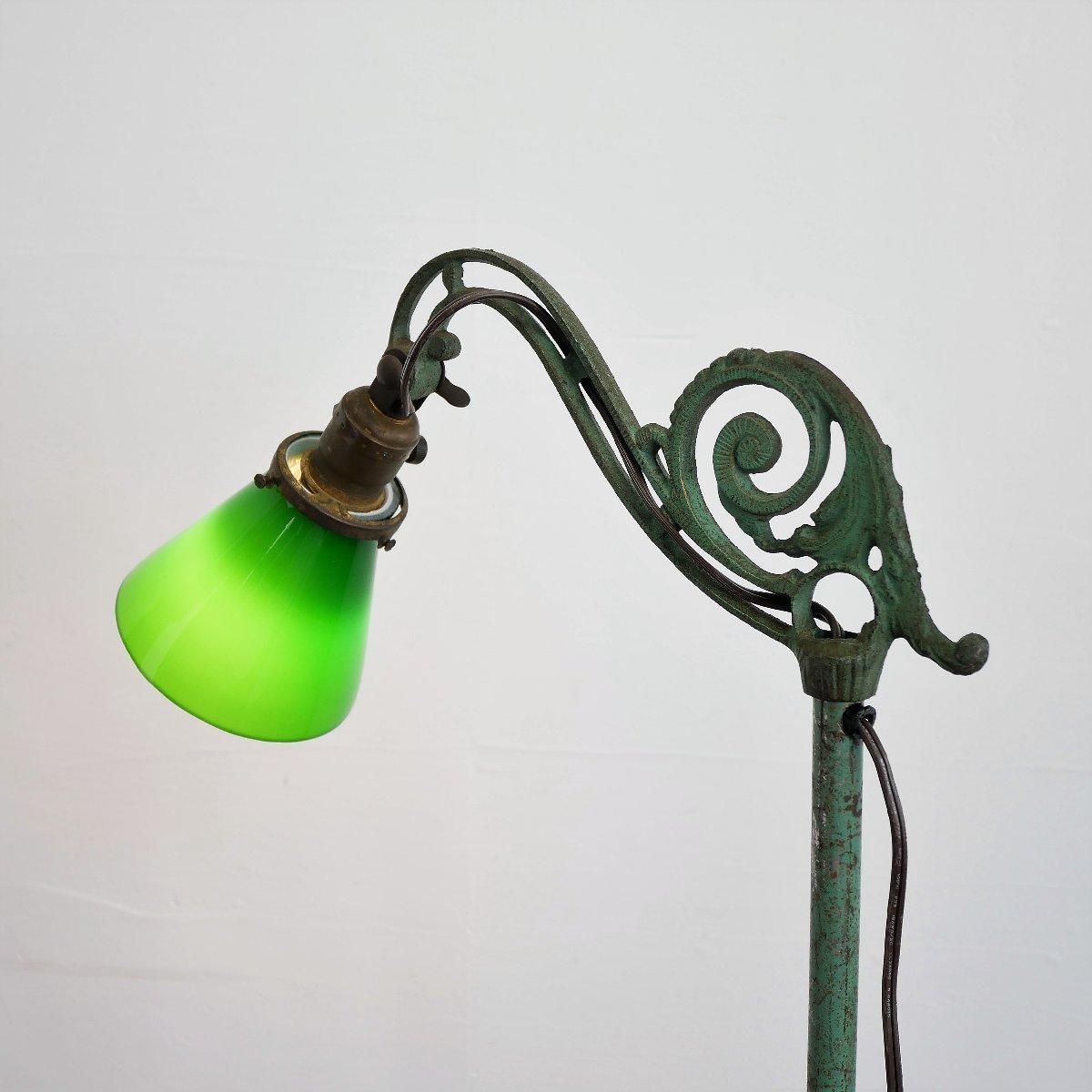 4942 アメリカ ヴィンテージ フロアランプ アンティーク照明 グリーン