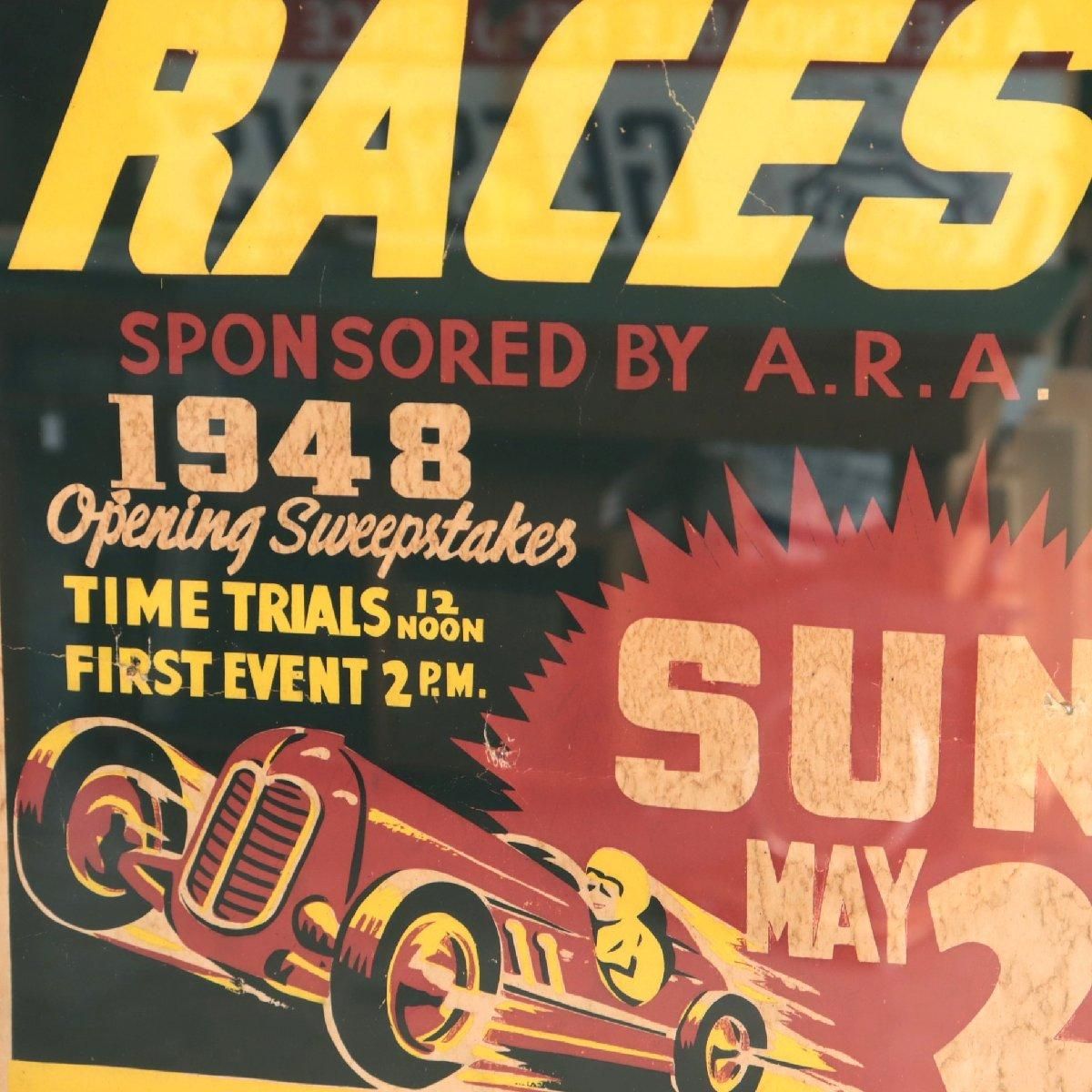 インディアン額装レースポスター