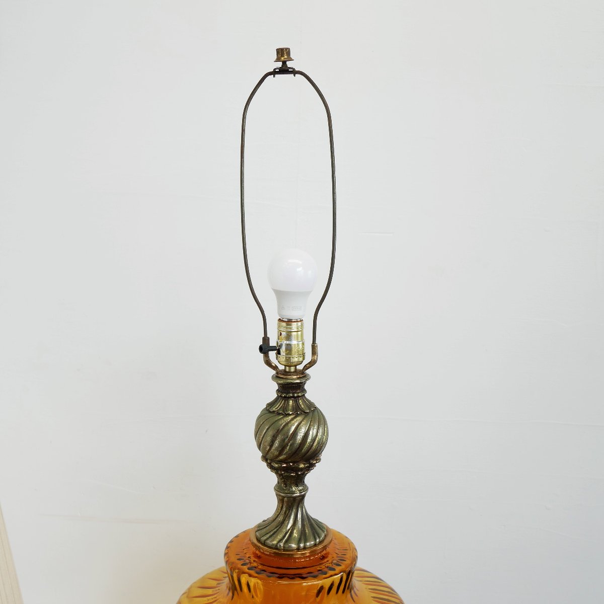 アメリカ 1950年～70年 テーブルランプ 照明 アンバーガラス