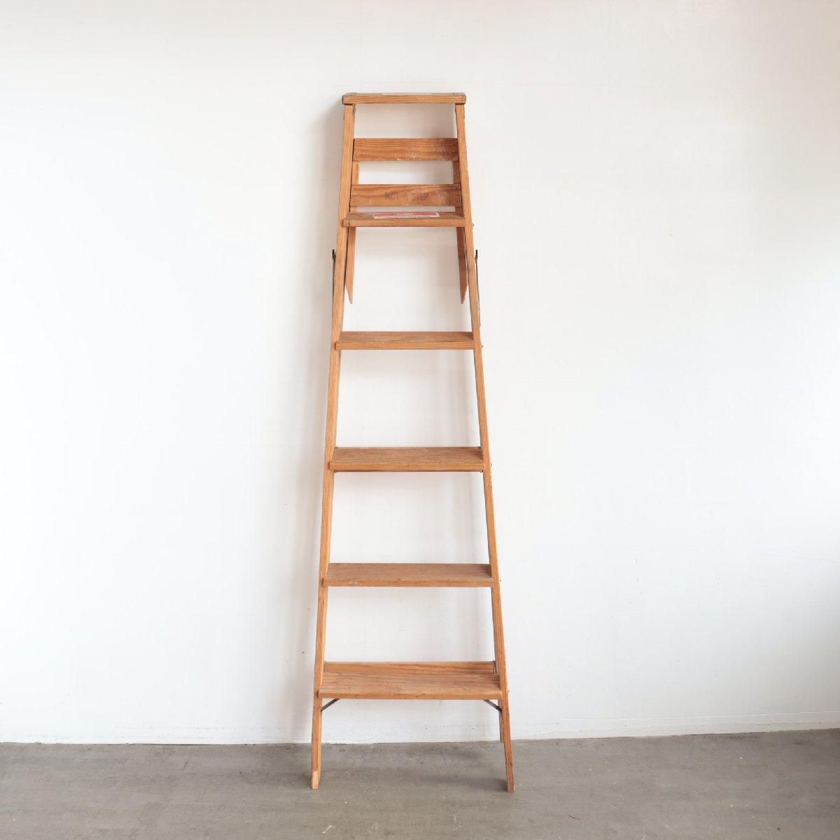 木製ラダー ヴィンテージ 6段 脚立 アメリカ 木製ラダー stepladder