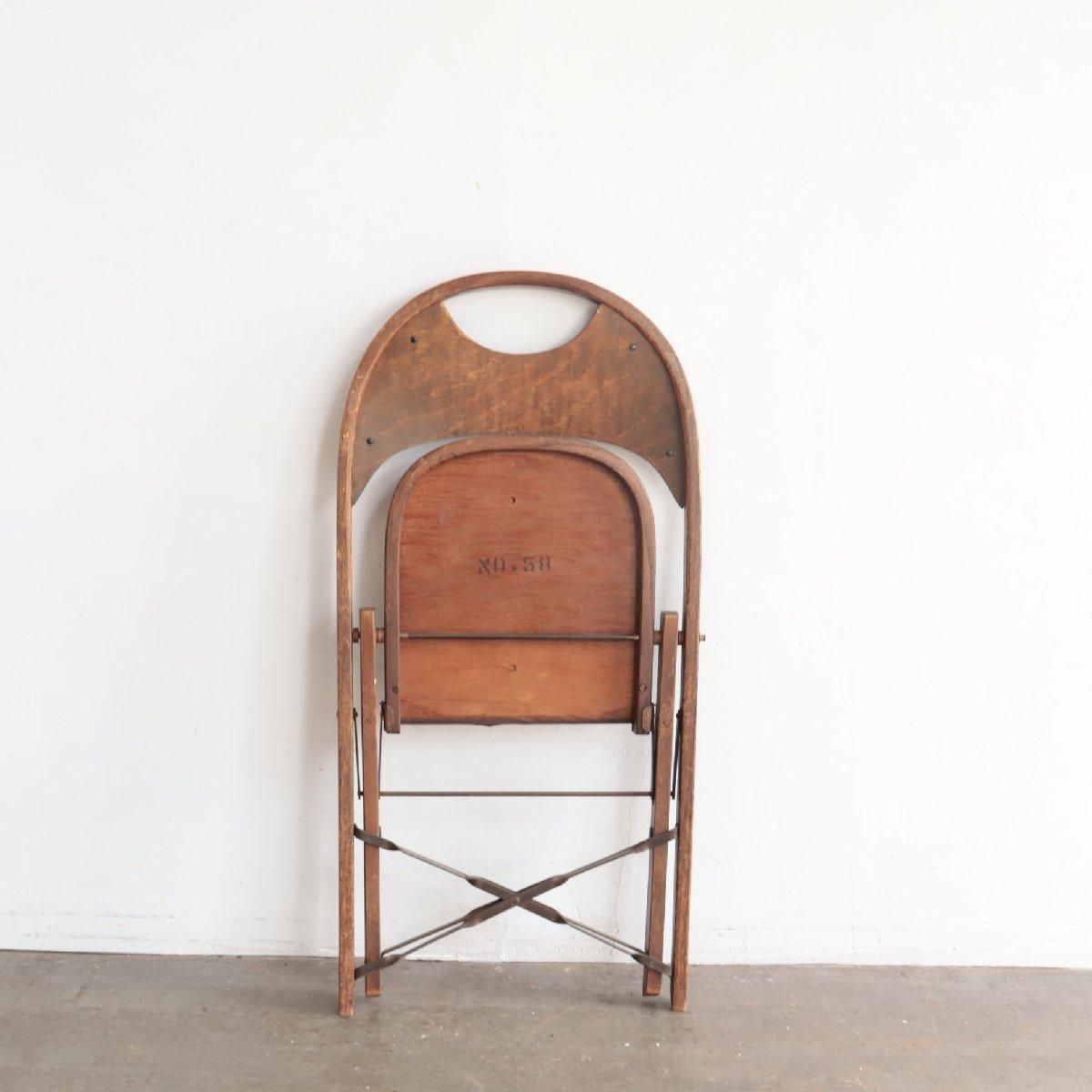 ヴィンテージ 木製 フォールディングチェア アメリカ