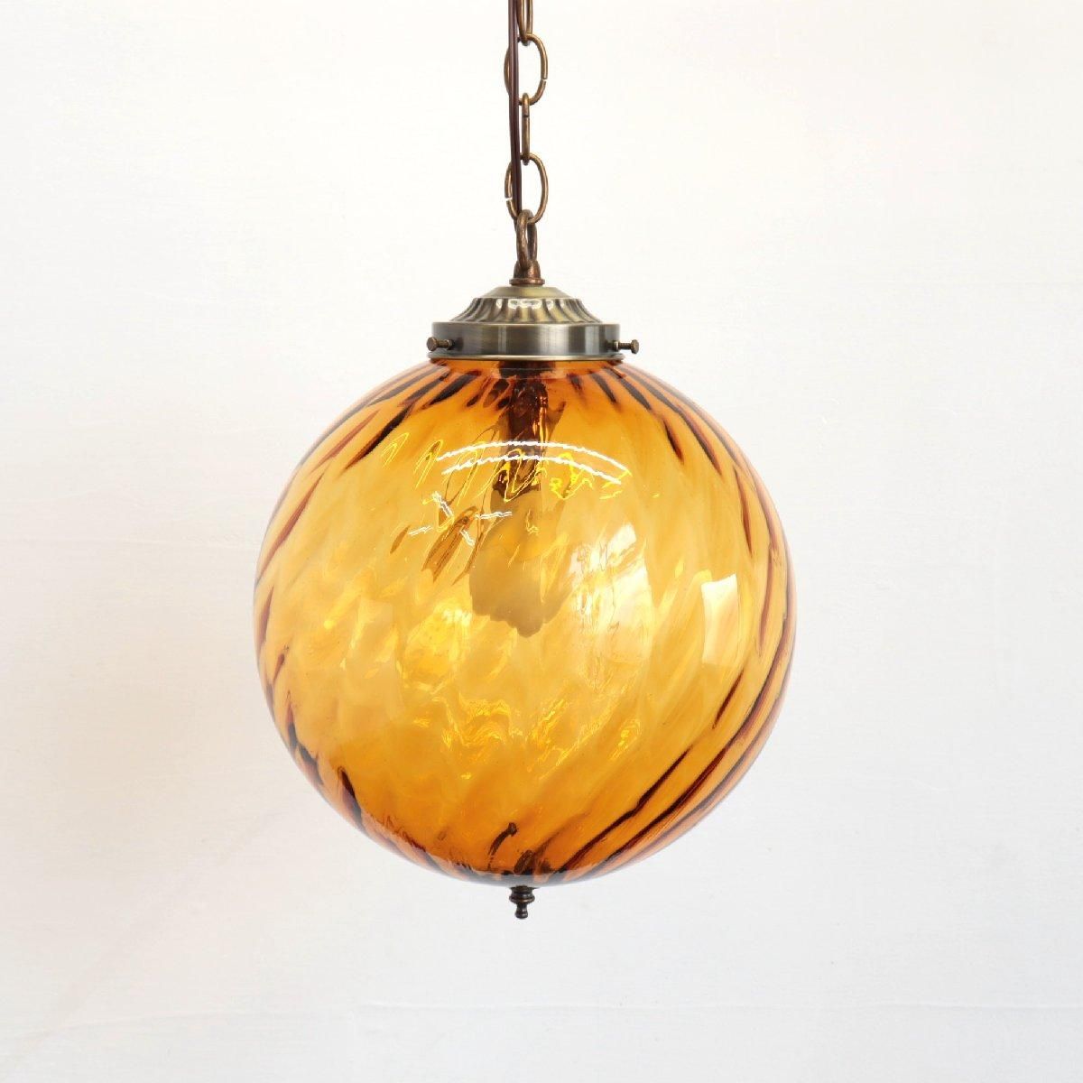 ヴィンテージ アンバー ペンダントライト アメリカ アンティーク 琥珀