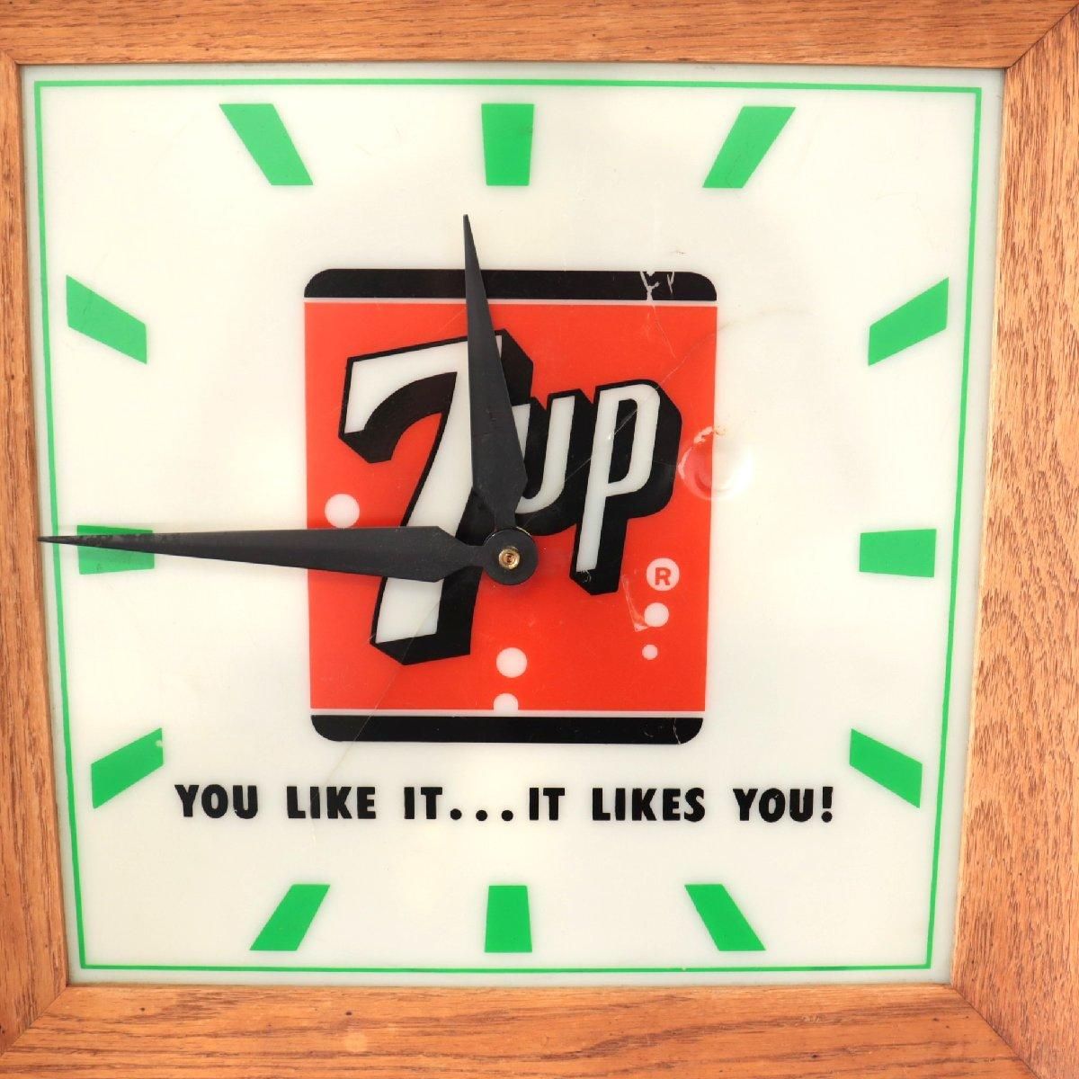 ヴィンテージ 7UP ライト付き時計 ウォールクロック アメリカ ヴィンテージ 7UP ライト付き時計 ウォールクロック アメリカ