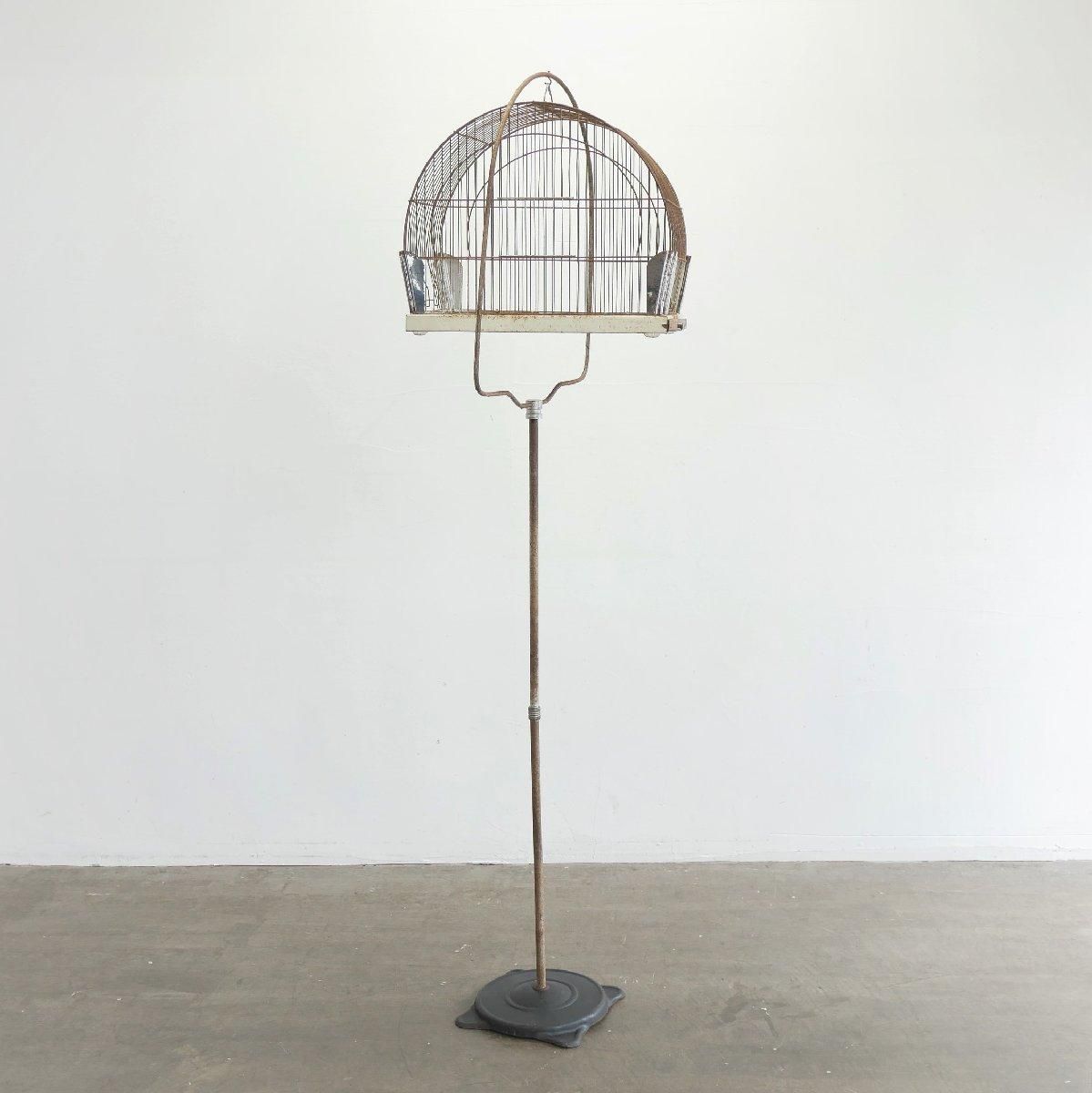 アメリカ アンティーク鳥かご スタンド付き ガーデニング ディスプレイ