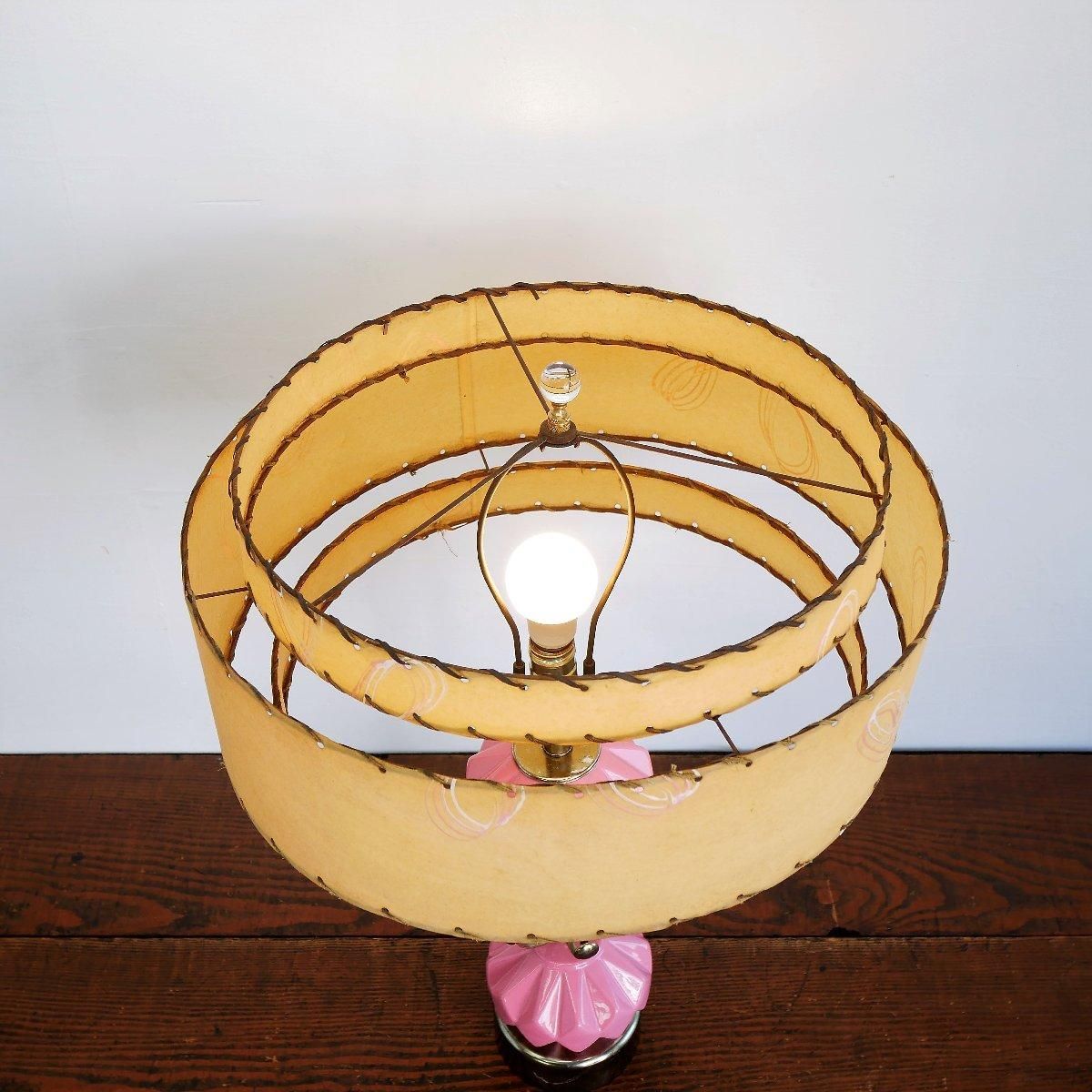 アメリカ 50s-60s テーブルランプ ミッドセンチュリー トリプルシェード アンティーク照明 -通販-ローズボールアンティークス