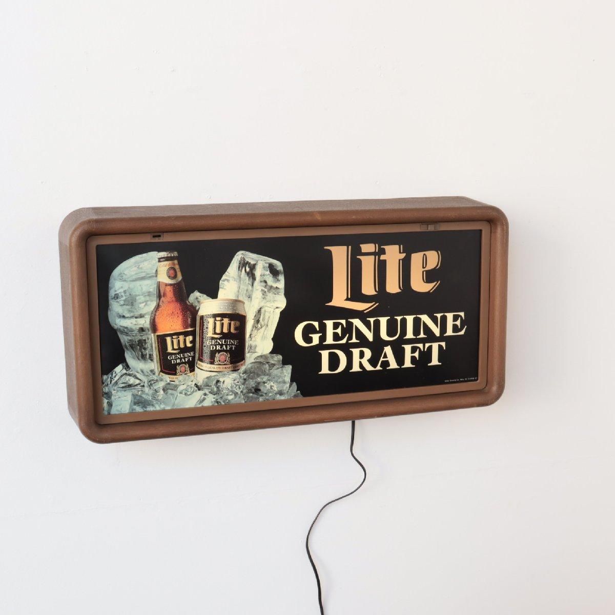 ヴィンテージ Miller lite ライトサイン アメリカ ビール 看板 照明