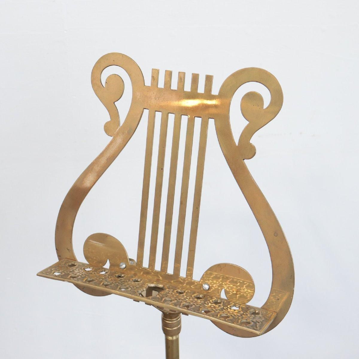 真鍮 ヴィンテージ 譜面台 アメリカ 譜面立て Music stand