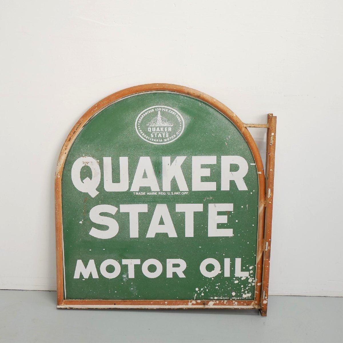 ビンテージQUAKERSTATE大型看板 [gosa-63]検アメリカ/USA