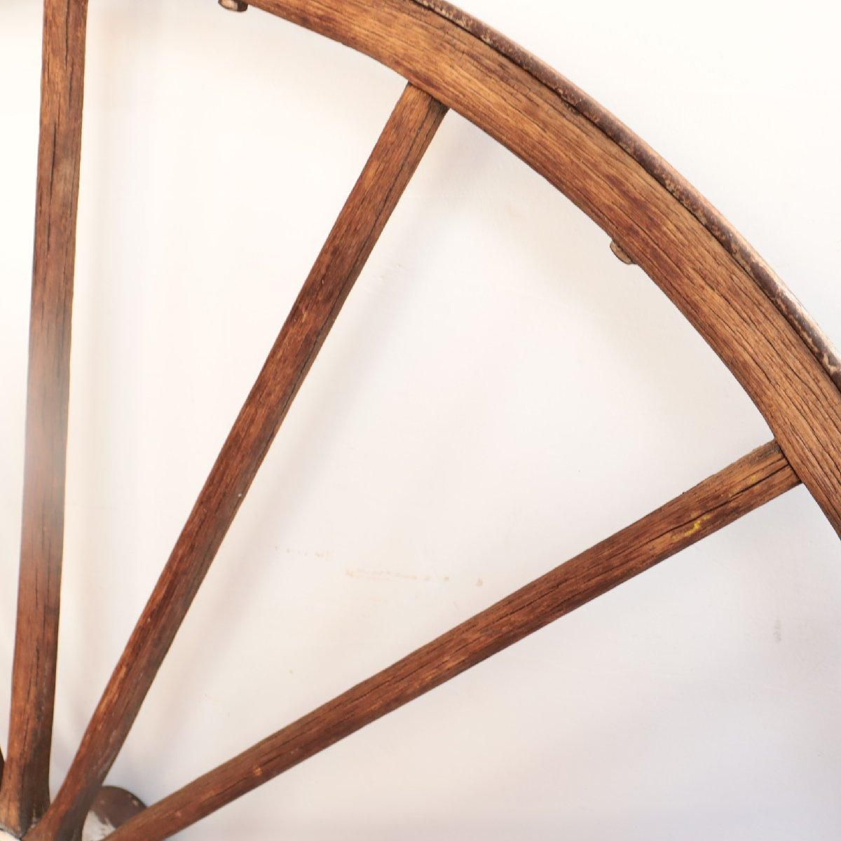 アメリカンアンティーク 木製車輪 直径約64.5㎝ / 荷車 馬車 鉄製枠