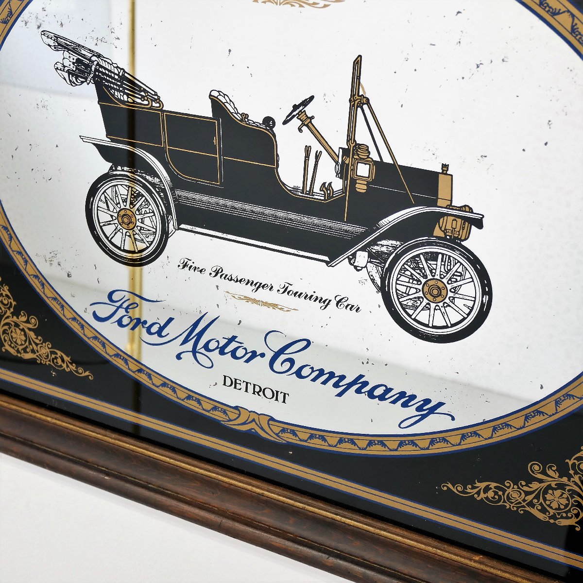 ヴィンテージ Ford クラシックカー パブミラー 1909 アメリカ 自動車