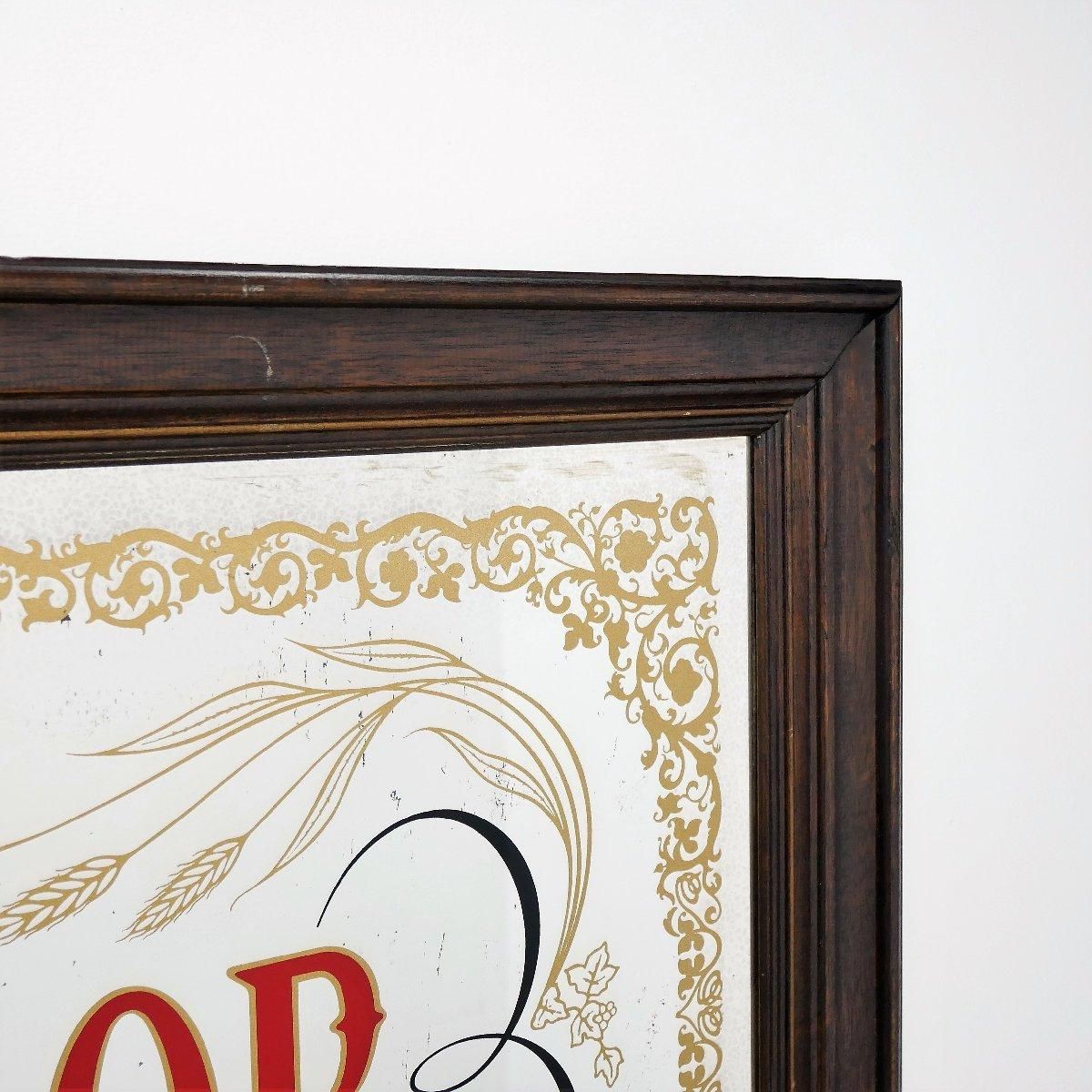 アメリカアンティークMICHELOB BEERパブミラー鏡USAヴィンテージ Vintage Anheuser-Busch Michelob Beer Since 1896 Framed Mirror Sign