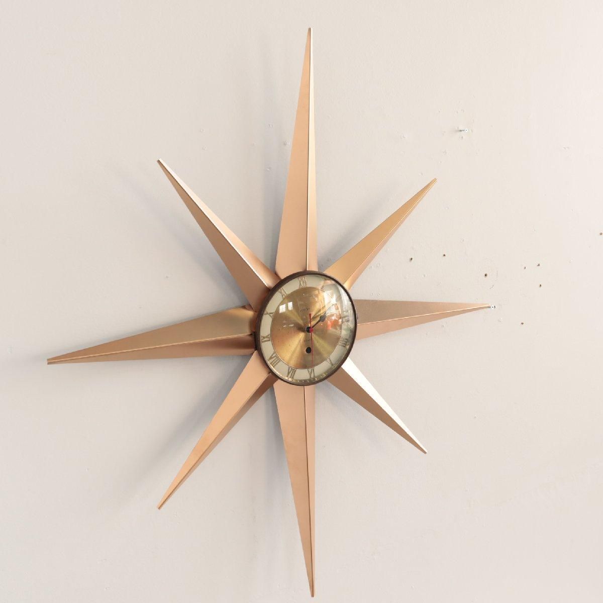 ミッドセンチュリー WELBYサンバーストクロック アメリカ 壁掛け時計