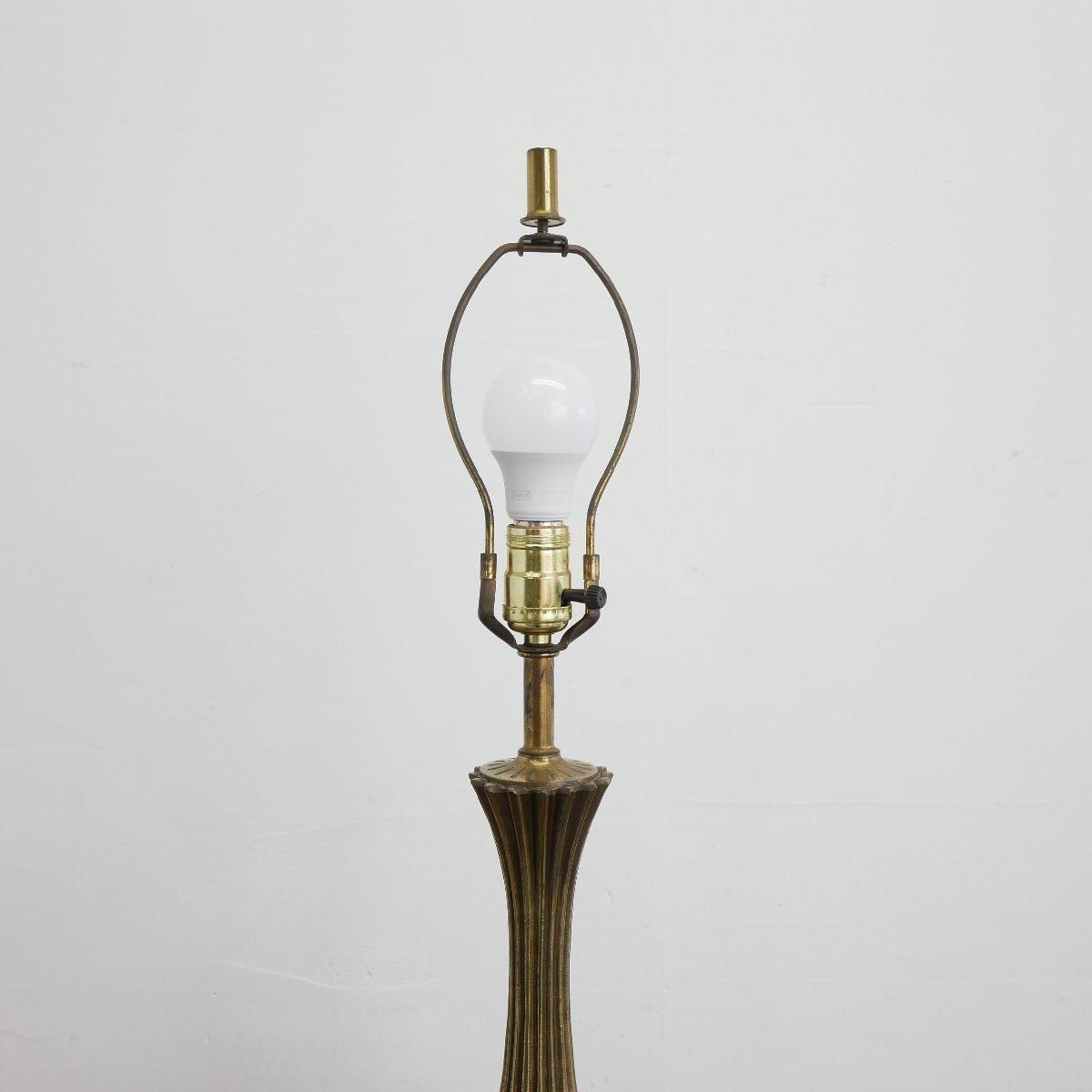 ヴィンテージ アンバーガラス テーブルランプ アメリカ アンティーク