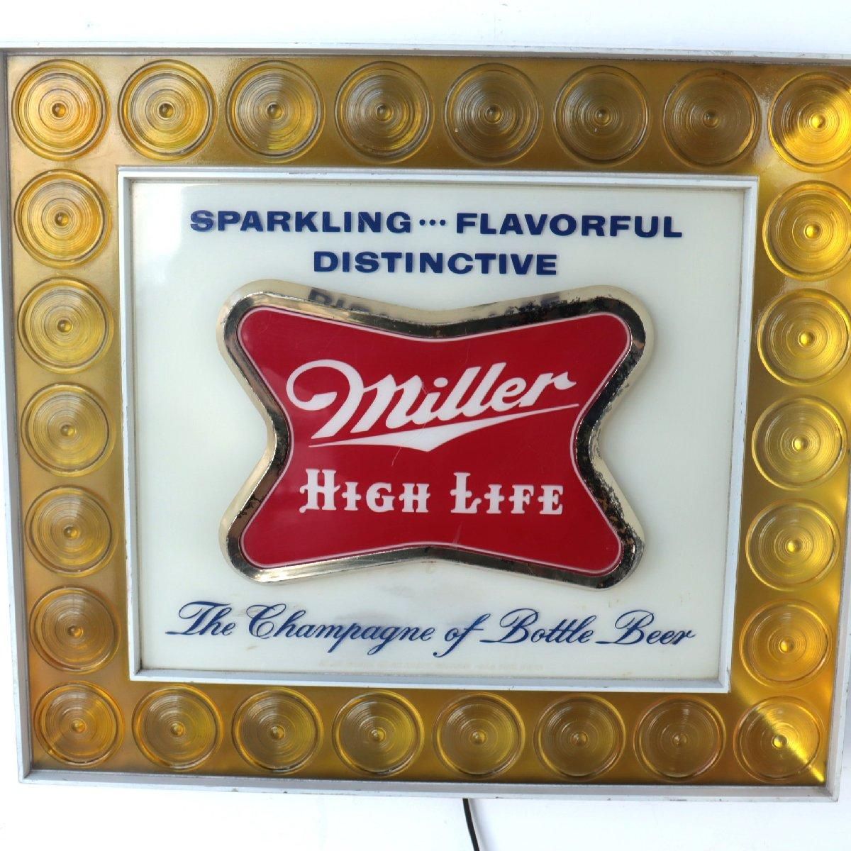 60s ヴィンテージ Miller ライトサイン アドバタイジング アメリカ