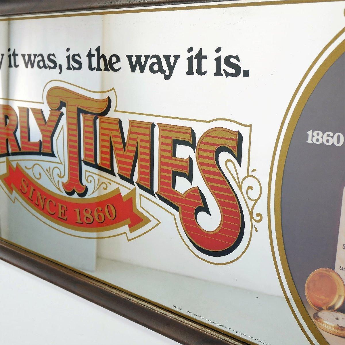 ヴィンテージ EARLY TIMES パブミラーアメリカ バーボン 額装