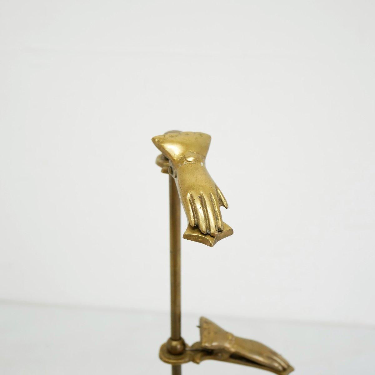 ヴィンテージ 真鍮製 ハンドクリップスタンド アメリカ ディスプレイ