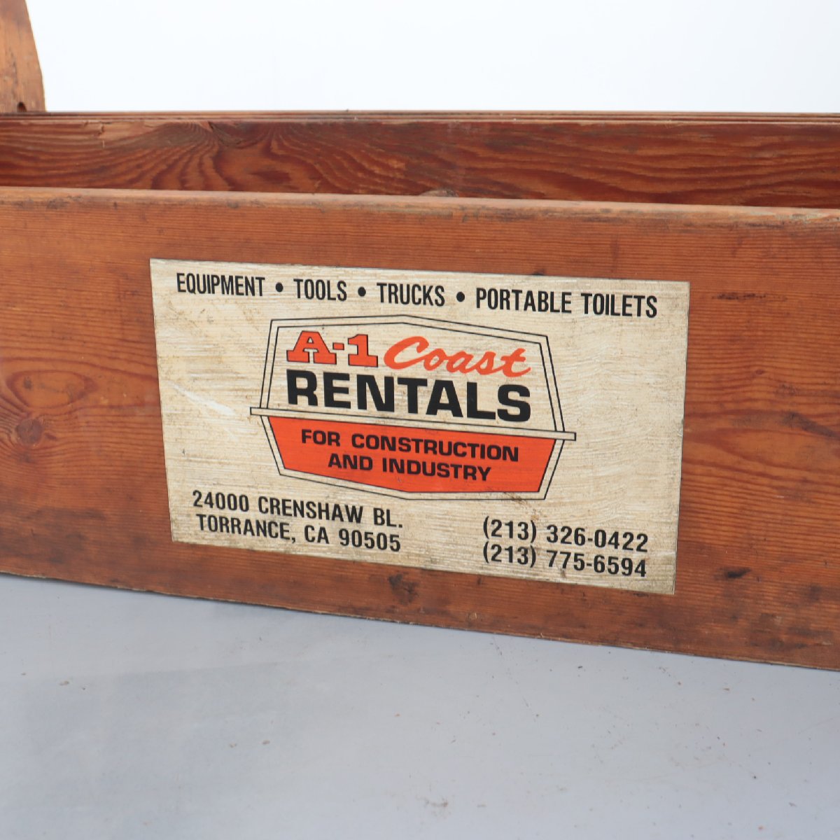 ヴィンテージ 木製 ツールボックス アメリカ 工具入れ インダストリアル 収納 箱 ディスプレイ -通販-ローズボールアンティークス