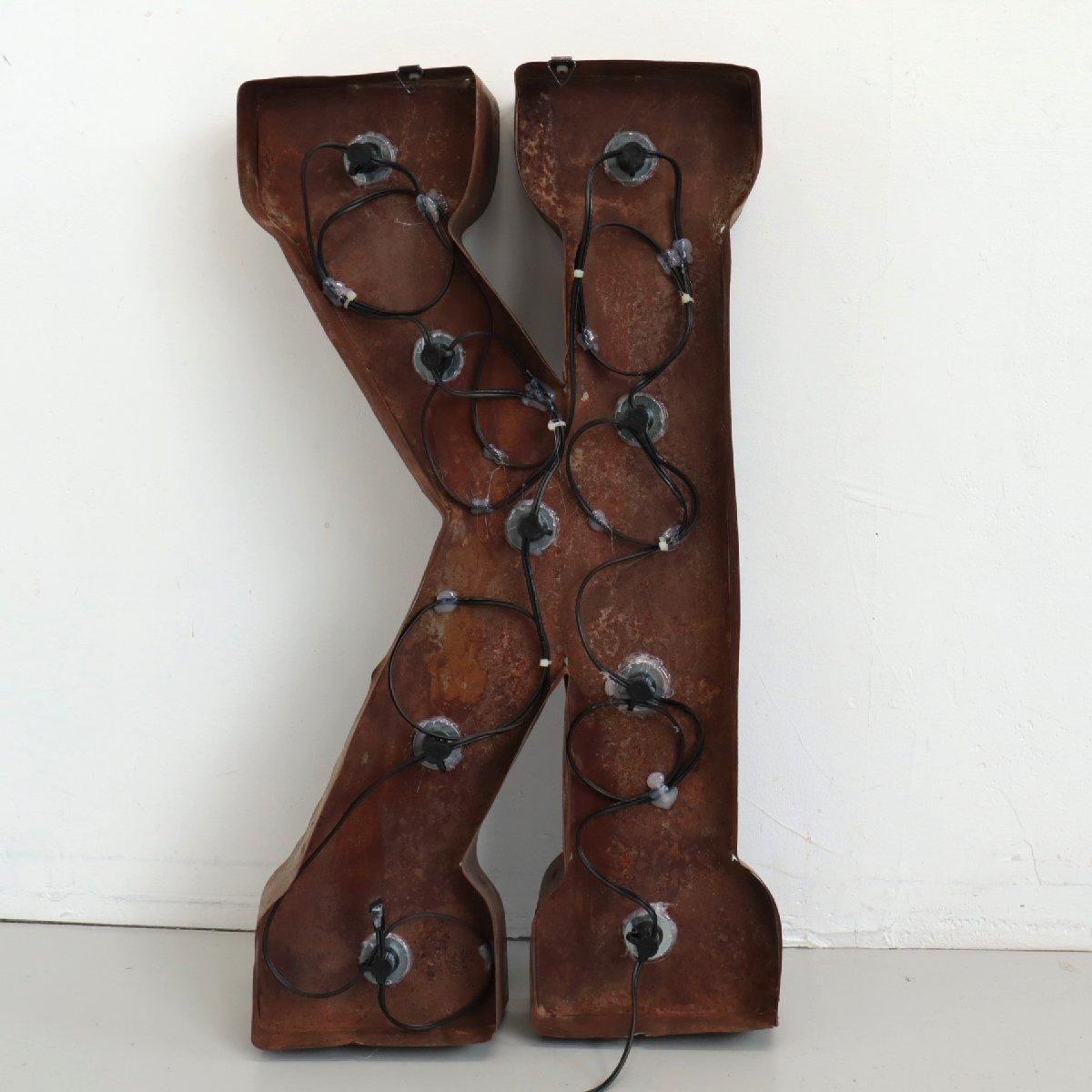 レアGALLUP ギャラップブリキヴィンテージアルファベットライト