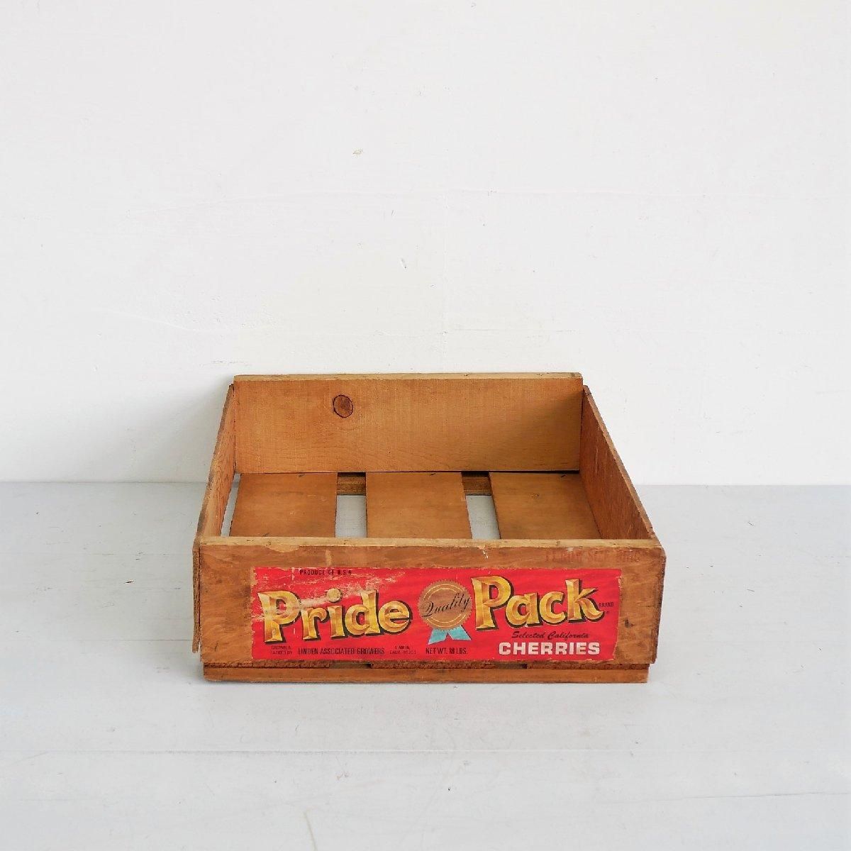 アメリカ ヴィンテージ フルーツ木箱 Pride Pack 運搬箱 アメリカ ヴィンテージ フルーツ木箱 Pride Pack 運搬箱