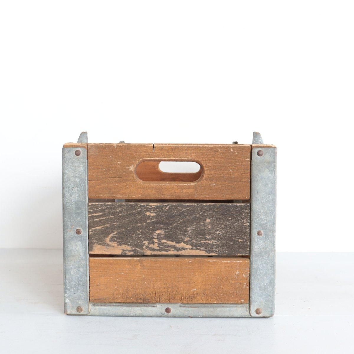 50s ヴィンテージ 木箱 ミルククレート アメリカ ウッドボックス 運搬