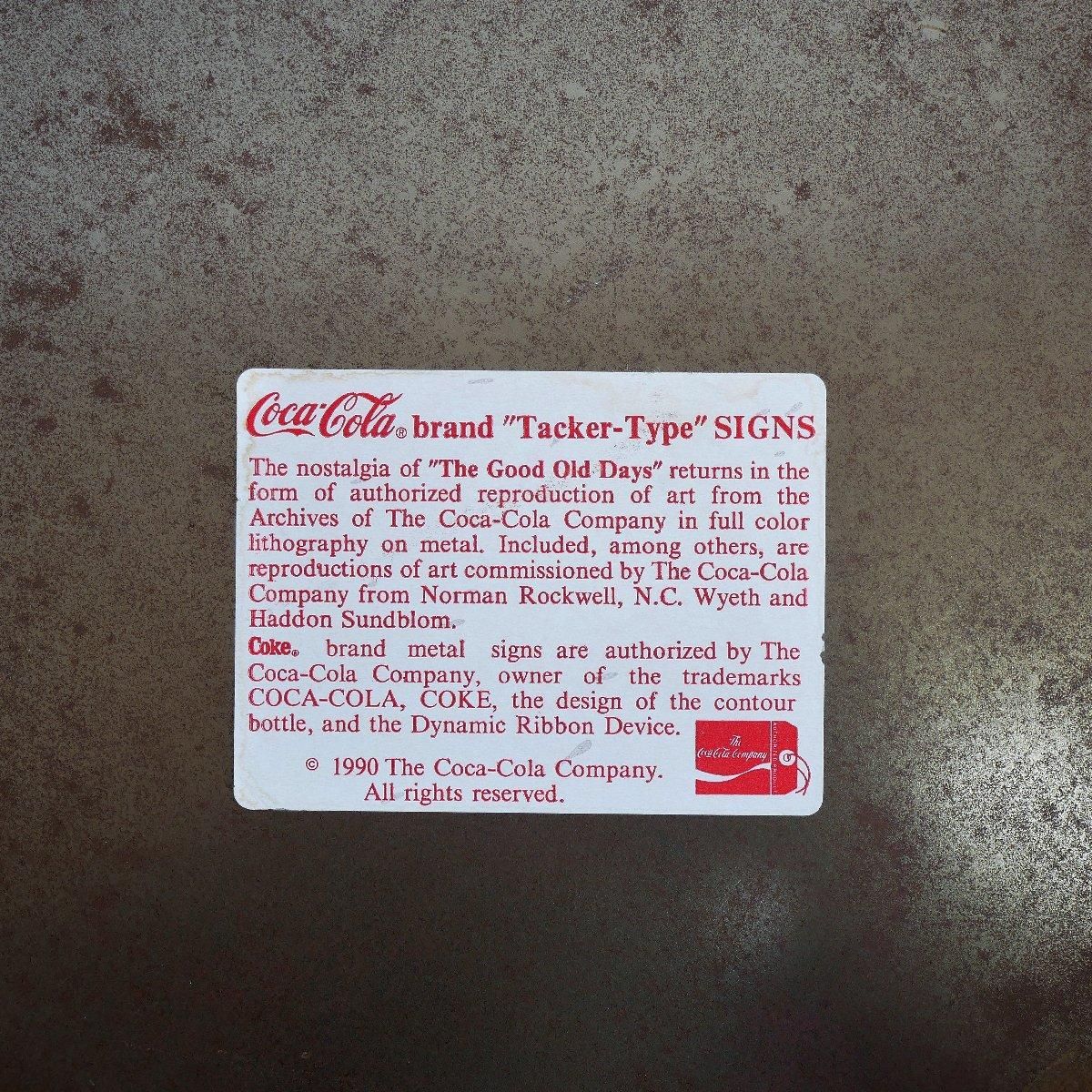 90's ヴィンテージ コカコーラ 看板 アメリカ アドバタイジング