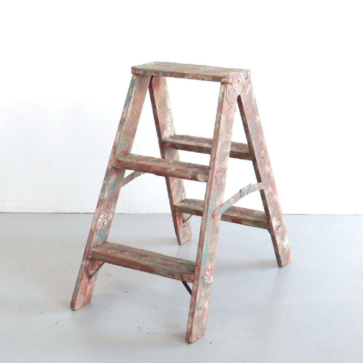 ヴィンテージ 脚立 アメリカ 木製ラダー ladder ディスプレイ 店舗什器