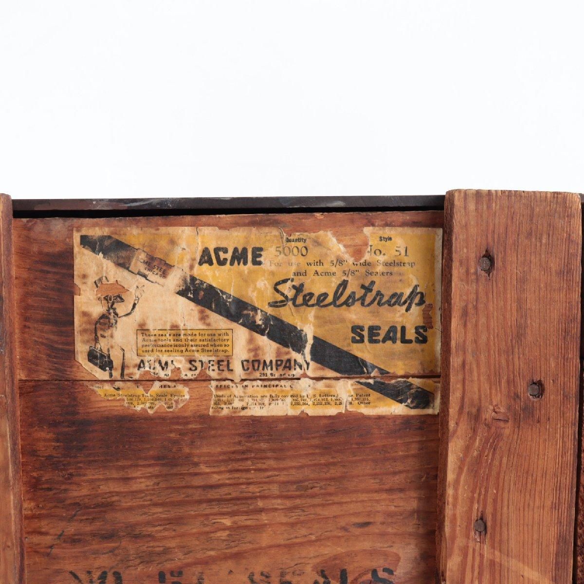 ヴィンテージ 蓋つき木箱 アメリカ ウッドボックス WOODEN BOX