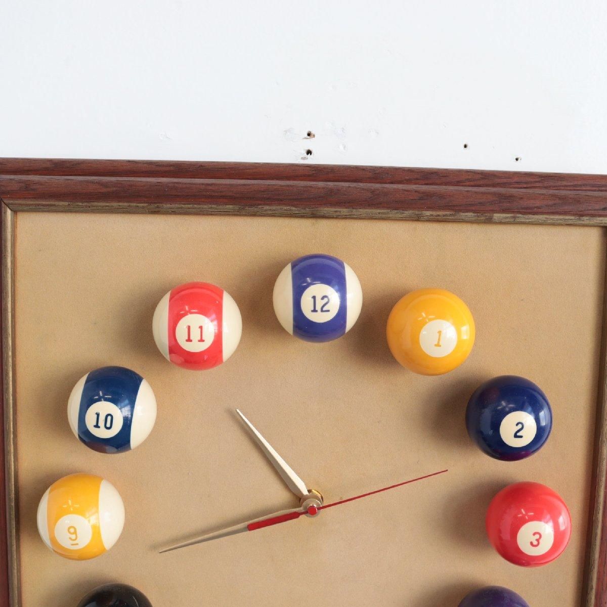 ヴィンテージ ビリヤードボールクロック アメリカ USA 壁掛け時計