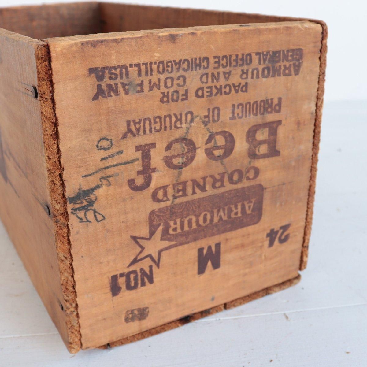 60s ARMOUR ヴィンテージ 木箱 /アンティーク WOODEN BOX USA