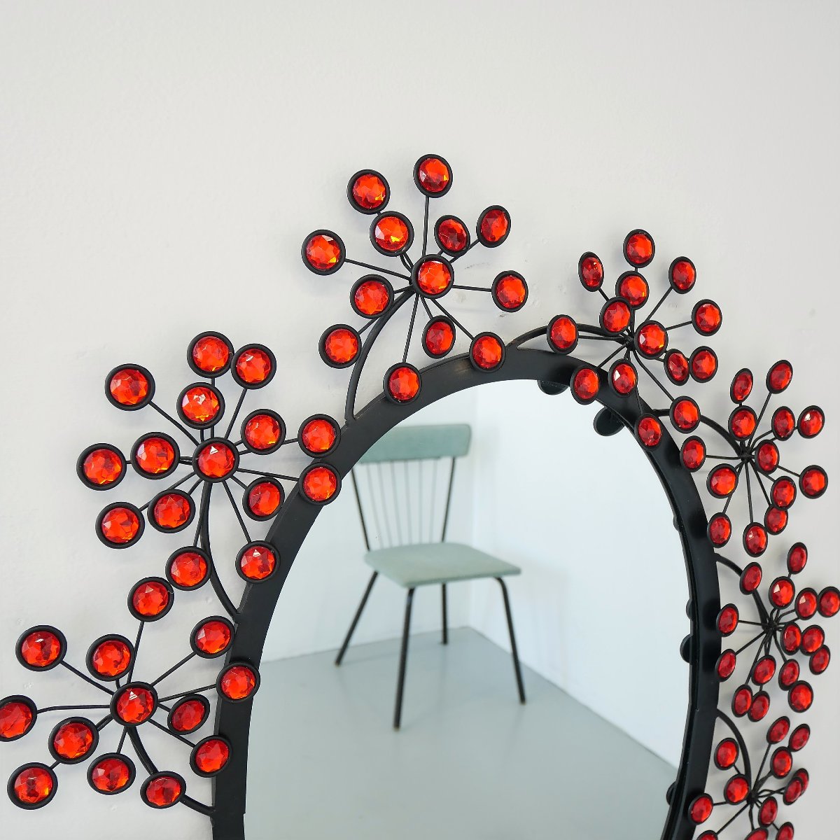 アメリカ ヴィンテージミラー 壁掛け鏡 ウォール ワイヤーアート