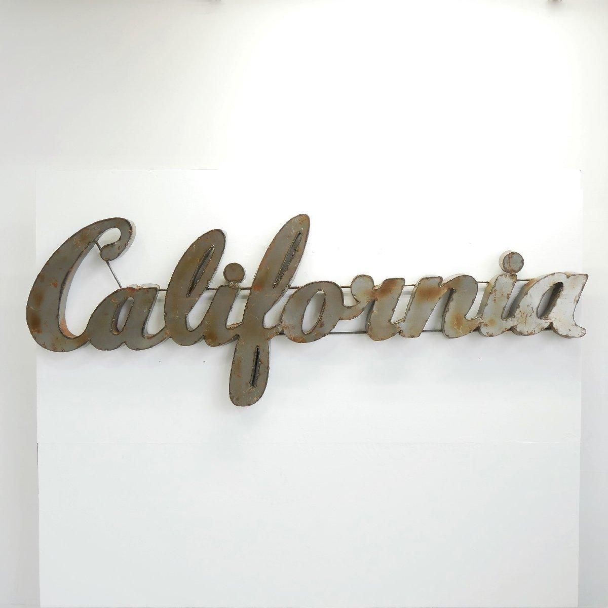 カリフォルニア　California ブリキサイン　文字　アメリカン カリフォルニア California ブリキサイン 文字 アメリカン