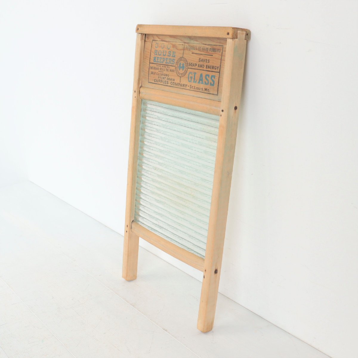 【アンティーク】　木製　洗濯板　ディスプレイ