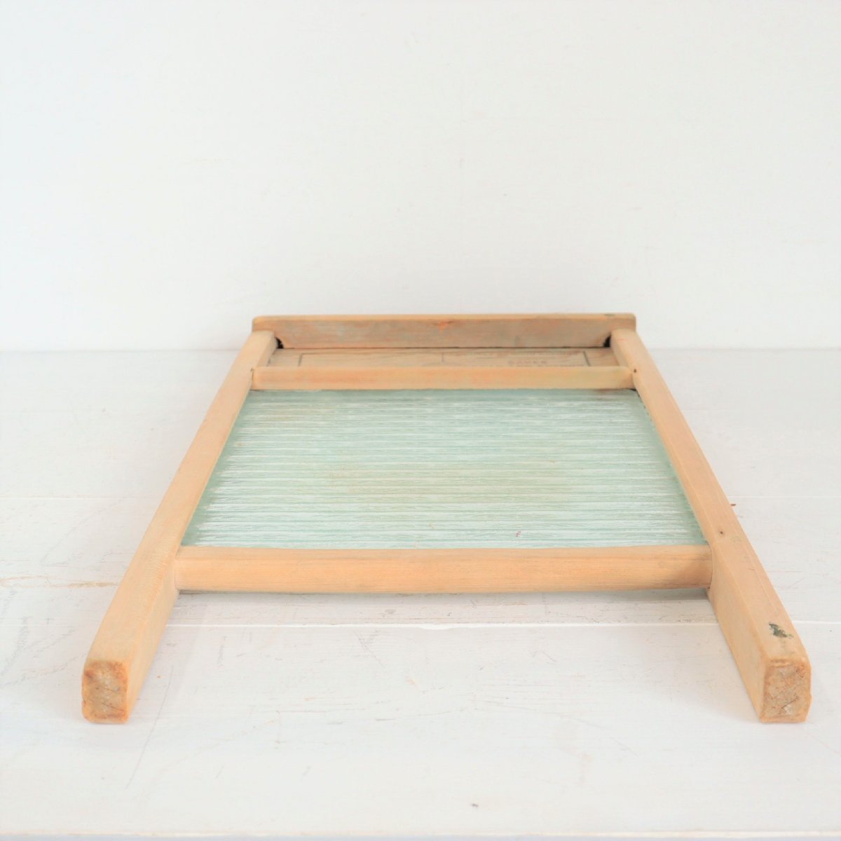 【アンティーク】　木製　洗濯板　ディスプレイ