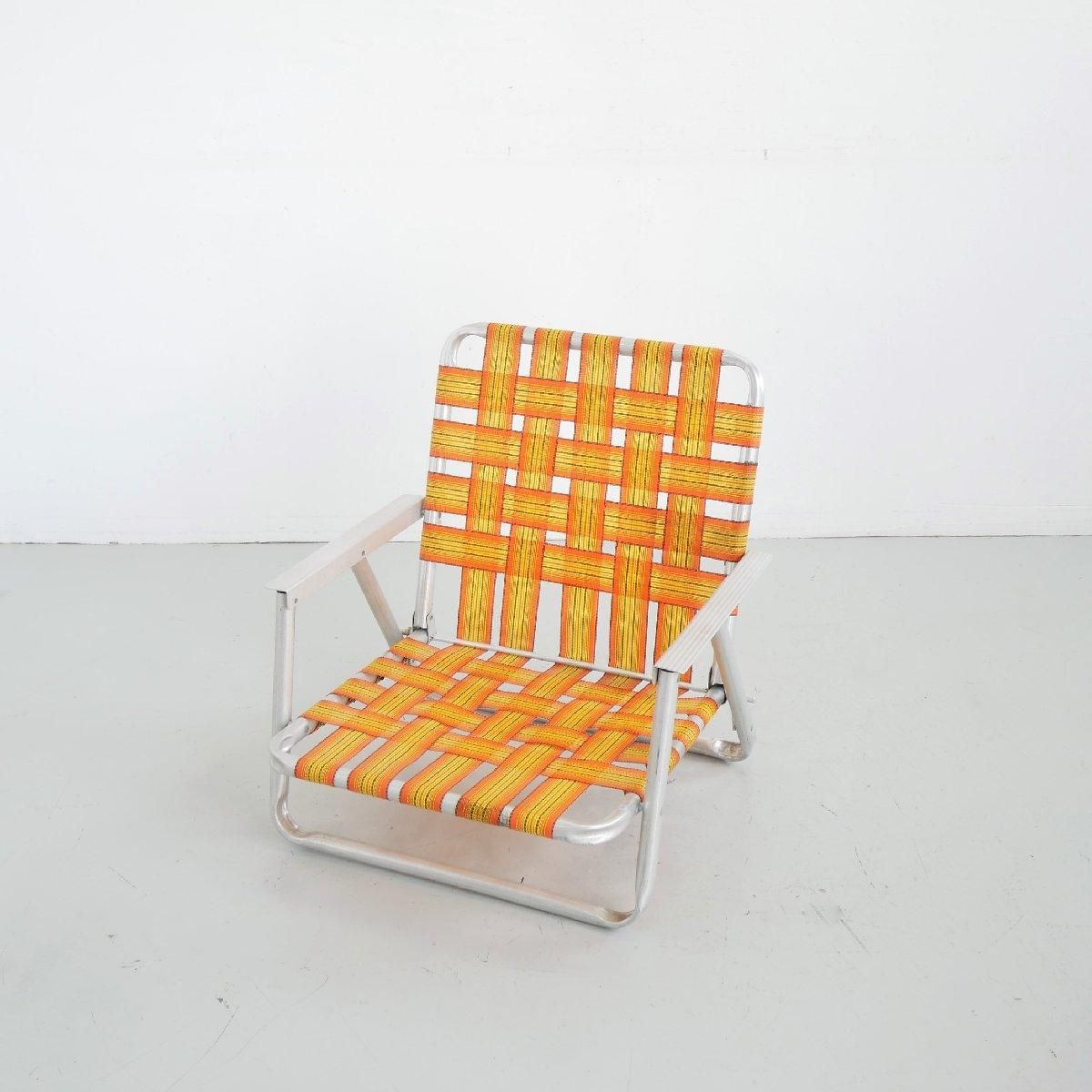 1970's アメリカ ヴィンテージ ローンチェア オレンジ