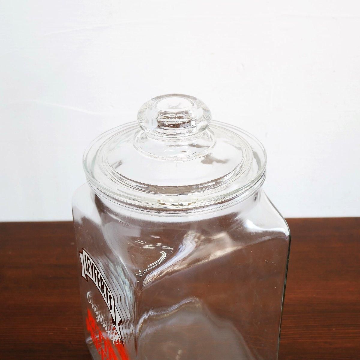 アメリカ ヴィンテージ SEYFERT'S バタープレッツェル 保存瓶 ふた付