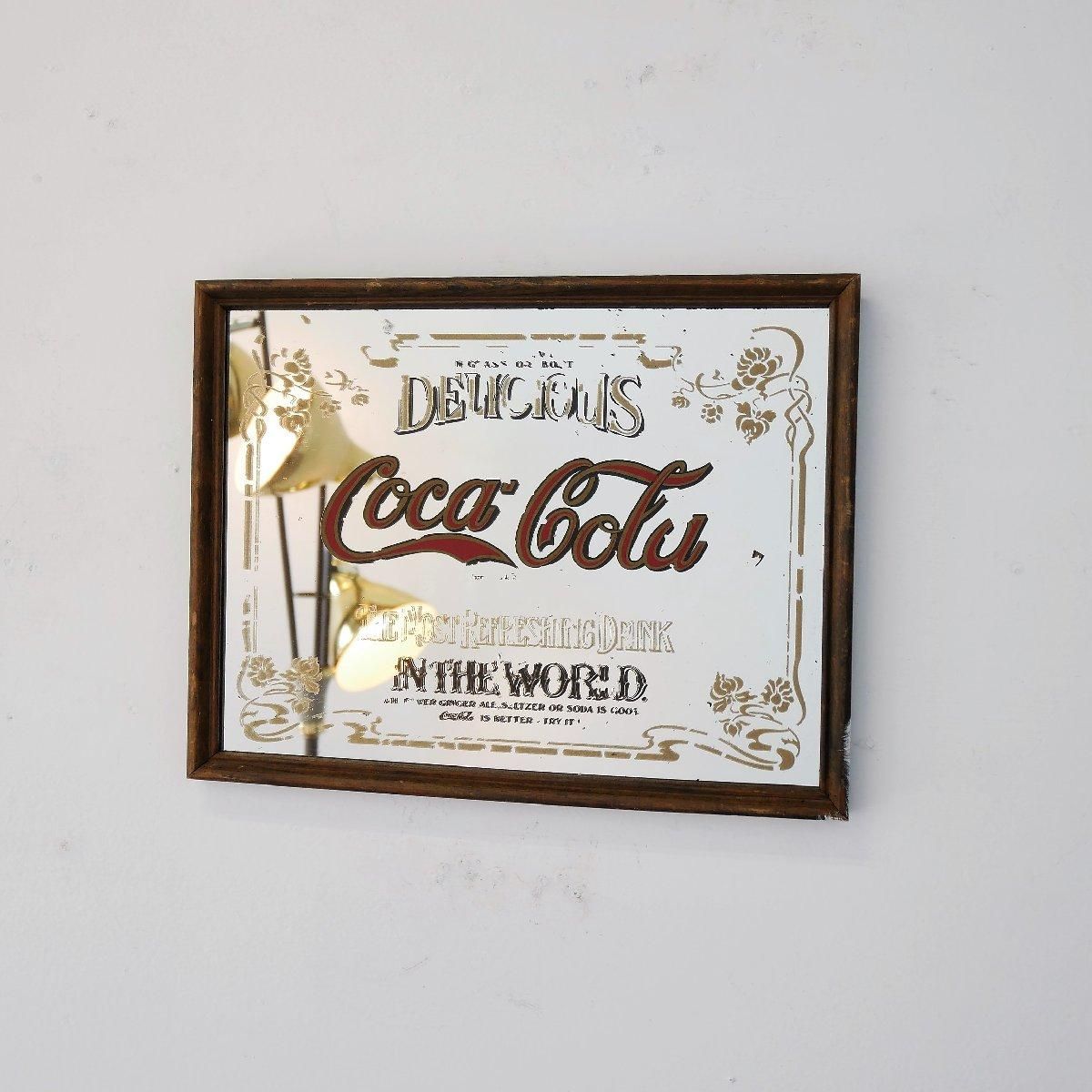 ヴィンテージ Coca Cola コカコーラ パブミラー アメリカ 額装 広告
