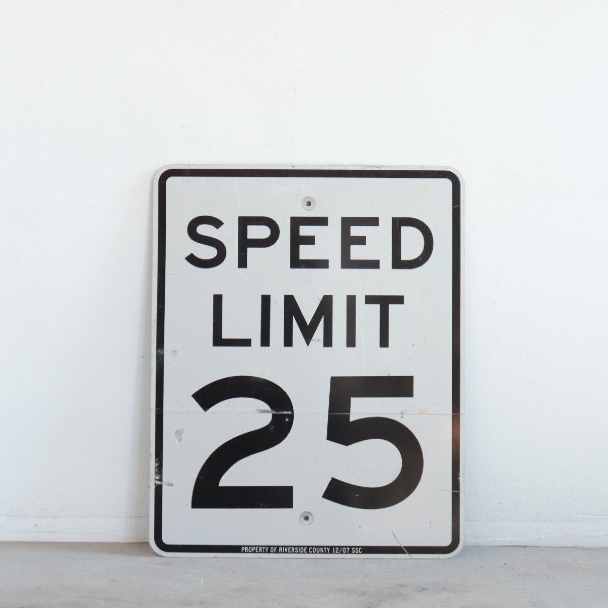 ヴィンテージ アルミ製 看板 ロードサイン 速度制限 道路標識 アメリカ