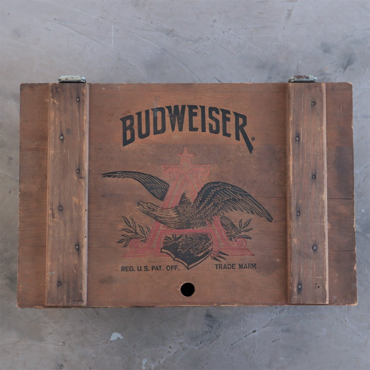 BUDWEISER バドワイザー ヴィンテージ 蓋つき木箱 アンティーク ウッド