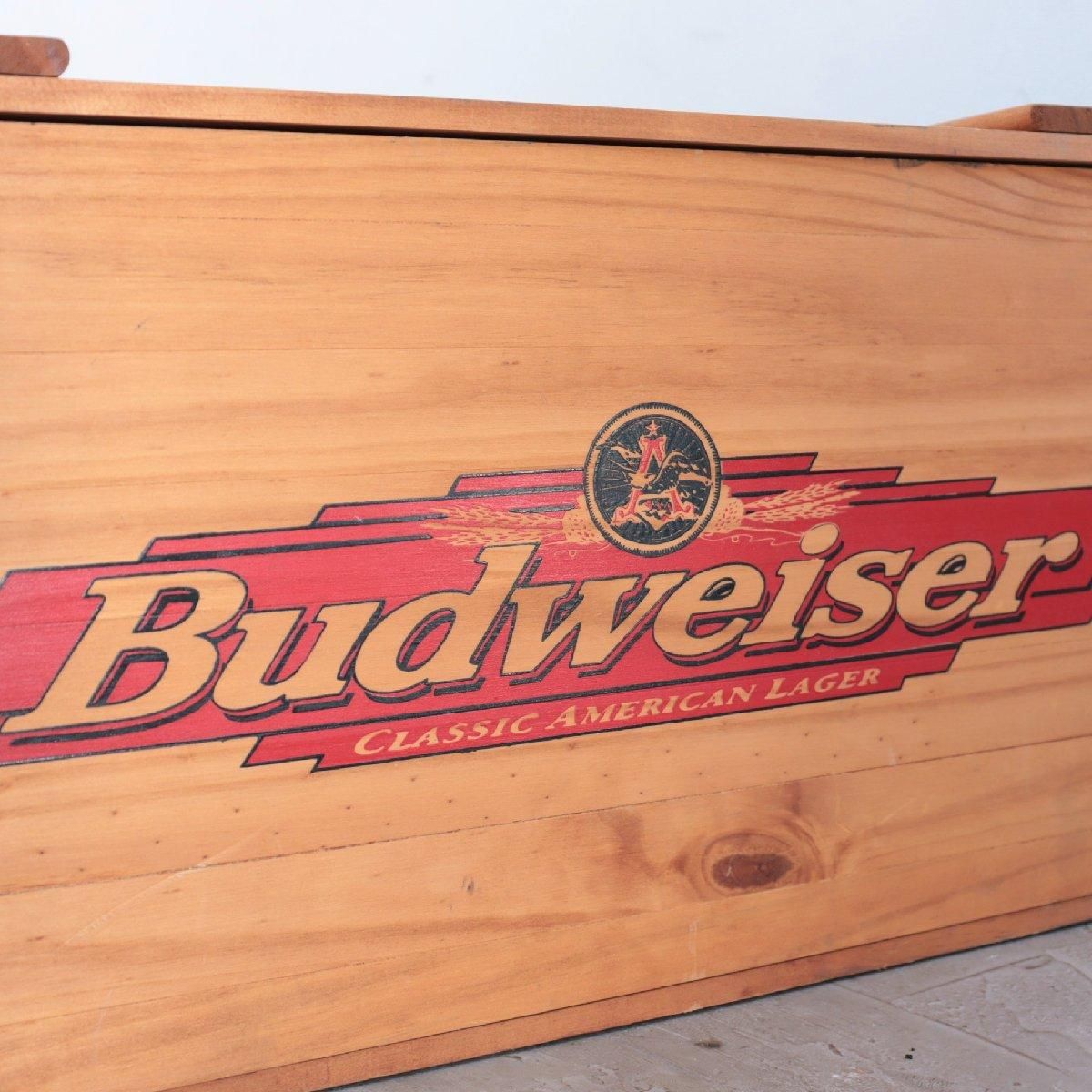 BUDWEISER バドワイザー ヴィンテージ 蓋つき木箱 アンティーク BUDWEISER バドワイザー ヴィンテージ 蓋つき木箱 アンティーク